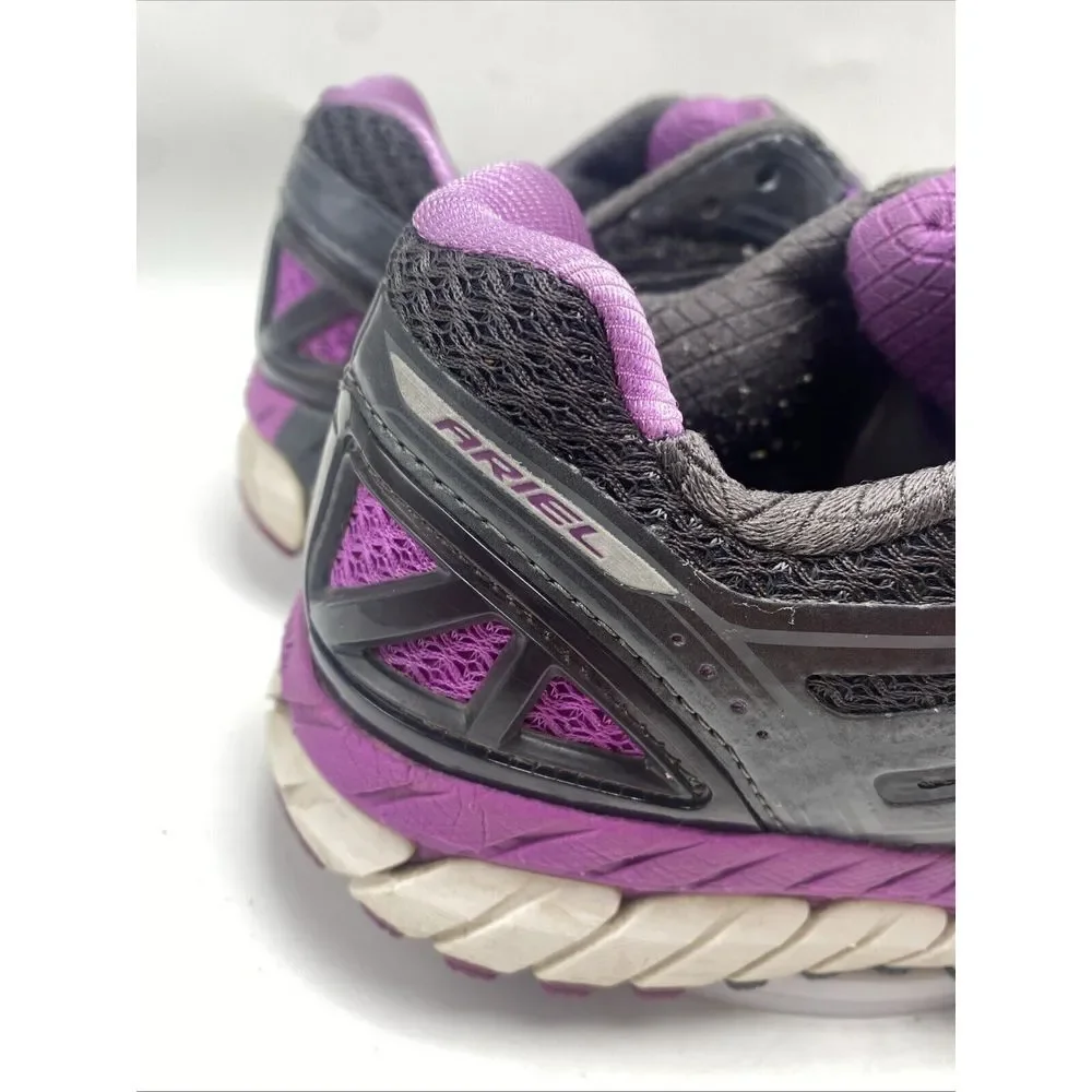 Brooks Shoes Women Size 6 Ariel Running Black Purple Athletic 3672